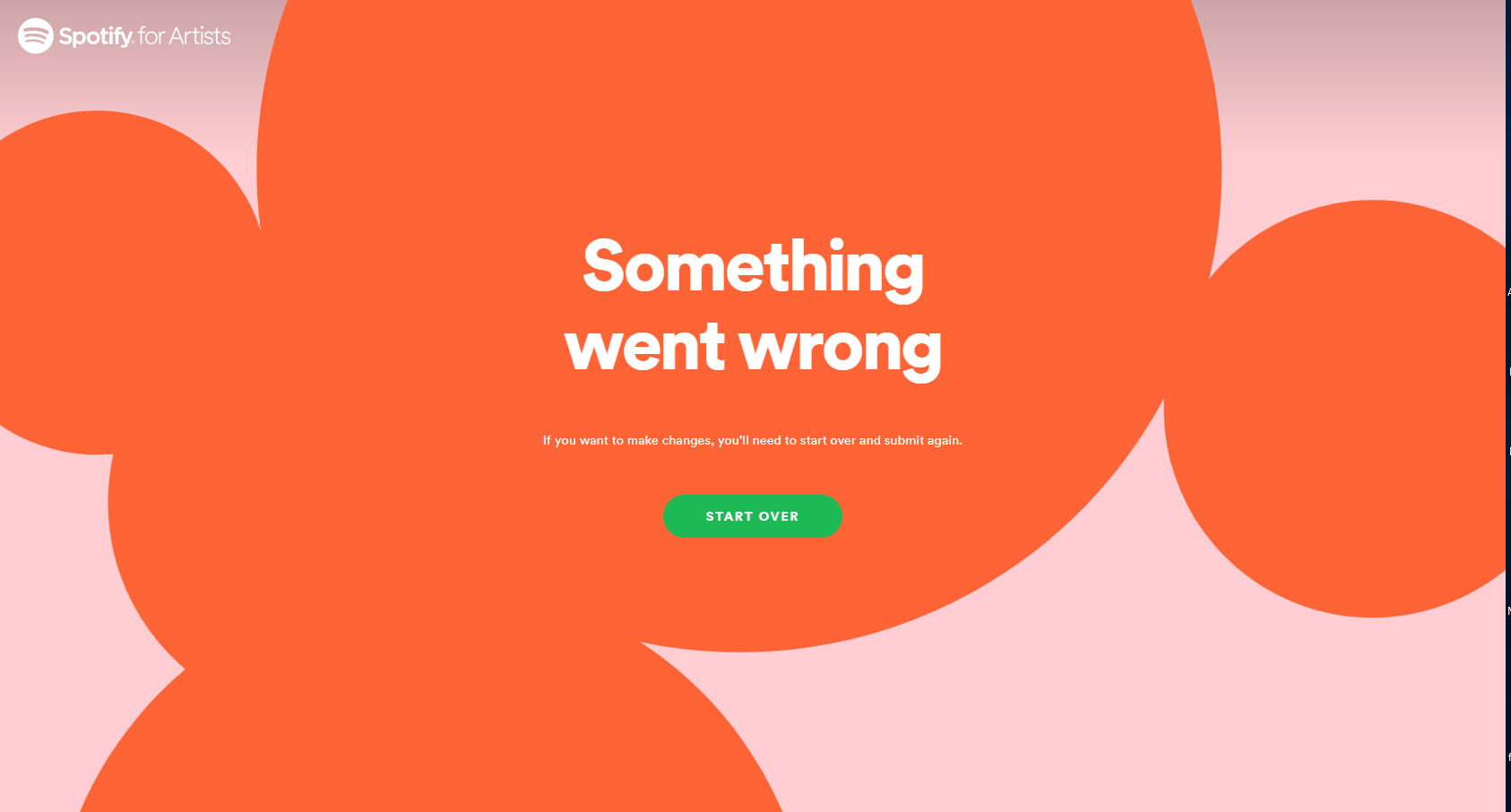 Something Went Wrong Error After Trying To Clam The Spotify Community