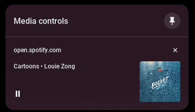 The Spotify widget, but only with the play button