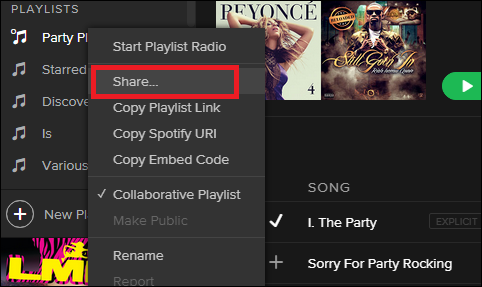 How to Send a Spotify Playlist