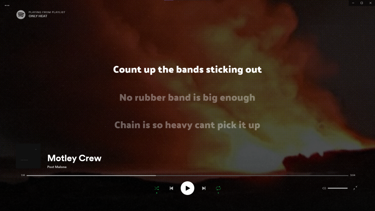 Lyrics on Fullscreen The Spotify Community