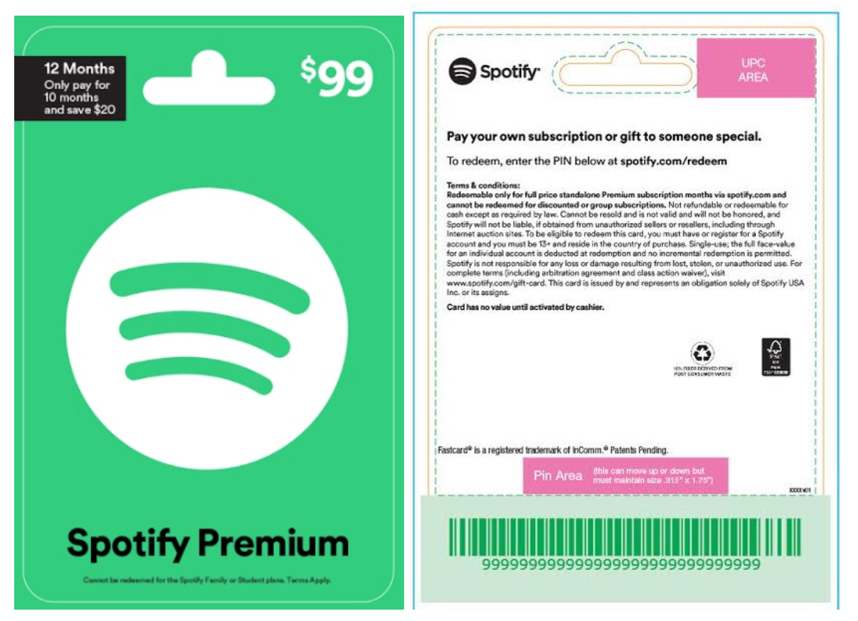 PayPal offers discount gift cards for Spotify Premium individual