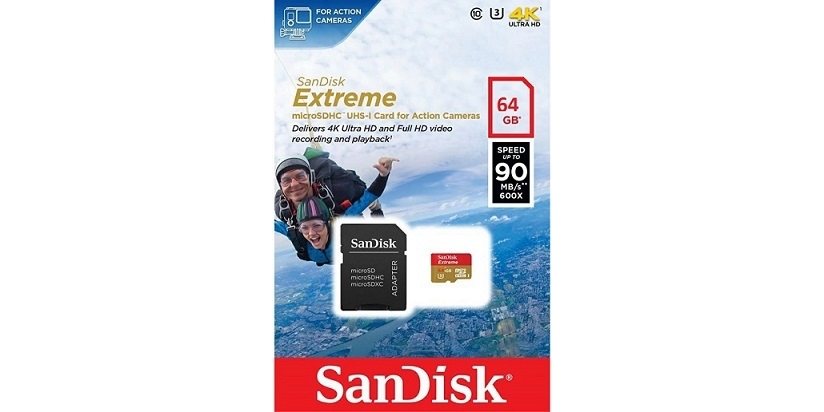 Картинки по запросу MicroSDXC 64GB SanDisk UHS-I U3 Extreme for Action Cameras