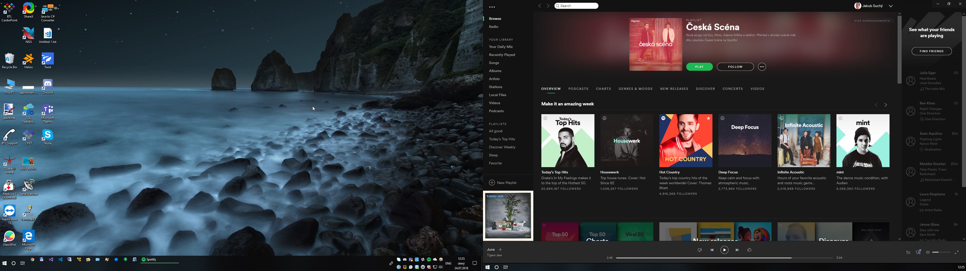 spotify windows 10 taskbar