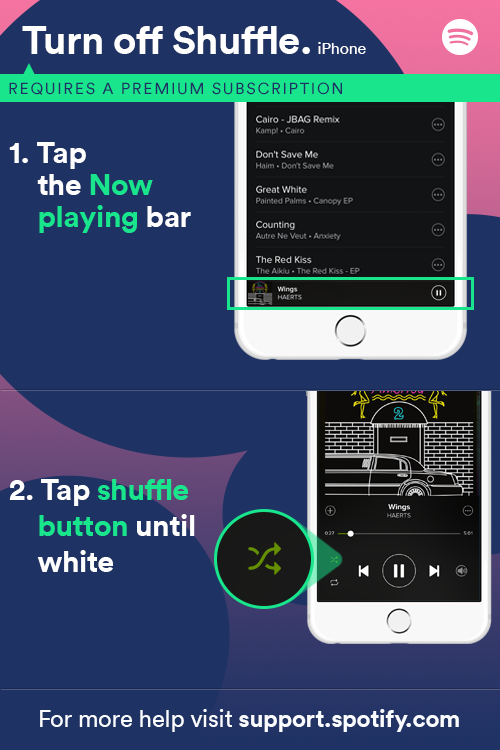 Spotify stop shuffle play